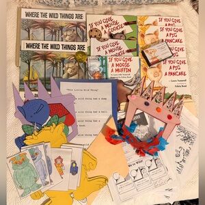 Children’s Book Set of 9 cassette worksheets Scholastic Learning Center Teacher